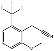 2-METHOXY-6-(TRIFLUOROMETHYL)PHENYLACETONITRILE 化学構造式