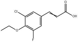 3-Chloro-4-ethoxy-5-fluorocinnamic acid Struktur