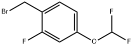 4-(Difluoromethoxy)-2-fluorobenzylbromide 化学構造式