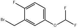 5-(Difluoromethoxy)-2-fluorobenzylbromide Struktur