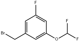 3-(ジフルオロメトキシ)-5-フルオロベンジルブロミド 化学構造式