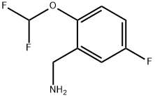 2-(DIFLUOROMETHOXY)-5-FLUOROBENZYLAMINE 化学構造式