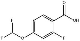 4-(Difluoromethoxy)-2-fluorobenzoic acid Struktur