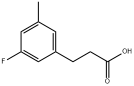 3-(3-氟代-5-甲基苯基)丙酸 结构式