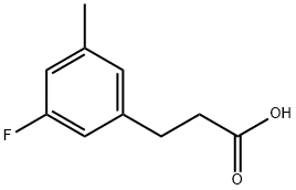 3-(3-氟代-5-甲基苯基)丙酸,1017779-56-4,结构式