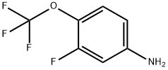 3-フルオロ-4-(トリフルオロメトキシ)アニリン 化学構造式