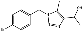 1-[1-(4-ブロモベンジル)-5-メチル-1H-1,2,3-トリアゾール-4-イル]-1-エタノール 化学構造式