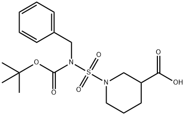 1-(N-Benzyl-N-(tert-butoxycarbonyl)sulfaMoyl)piperidine-3-carboxylic acid Structure
