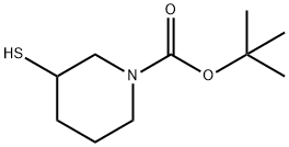 tert-Butyl 3-sulfanylpiperidin-1-carboxylate 化学構造式