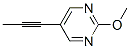 Pyrimidine, 2-methoxy-5-(1-propynyl)- (9CI) 结构式