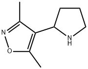 3,5-二甲基-4-(吡咯烷-2-基)异噁唑, 1018128-26-1, 结构式