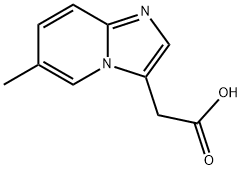 6-METHYL-IMIDAZO [1,2-A] PYRIDINE-3-ACETIC ACID 化学構造式