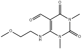 6-[(2-Methoxyethyl)aMino]-1,3-diMethyl-2,4-dioxo-1,2,3,4-tetrahydro-5-pyriMidinecarboxaldehyde, 96%|6-[(2-甲氧基乙基)氨基]-1,3-二甲基-2,4-二羰基-1,2,3,4-四氢-5-嘧啶甲醛