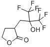 4,5-ジヒドロ-3-[2-ヒドロキシ-3,3,3-トリフルオロ-2-(トリフルオロメチル)プロピル]-2(3H)-フラノン 化学構造式