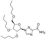 1-[(2R,3R,4R,5R)-3,4-dibutoxy-5-(butoxymethyl)oxolan-2-yl]-1,2,4-triaz ole-3-carboxamide 化学構造式