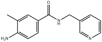 4-アミノ-3-メチル-N-(3-ピリジニルメチル)ベンズアミド 化学構造式