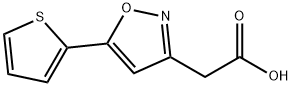 [5-(2-Thienyl)isoxazol-3-yl]acetic acid Struktur