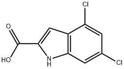 4,6-ジクロロインドール-2-カルボン酸 化学構造式