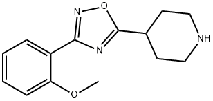 4-[3-(2-メトキシフェニル)-1,2,4-オキサジアゾール-5-イル]ピペリジン塩酸塩 化学構造式