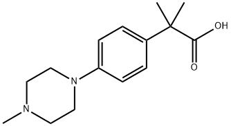α,α-Dimethyl-4-(4-methyl-1-piperazinyl)benzeneacetic Acid 化学構造式