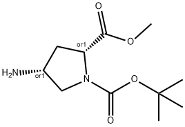 Methyl (2R,4R)-4-aminopyrrolidine-2-carboxylate, N1-BOC protected|(2R,4R)-REL-4-氨基-1,2-吡咯烷二羧酸 1-叔丁酯 2-甲酯