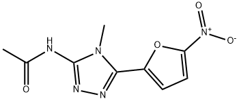 N-[4-Methyl-5-(5-nitro-2-furyl)-4H-1,2,4-triazol-3-yl]acetamide 结构式