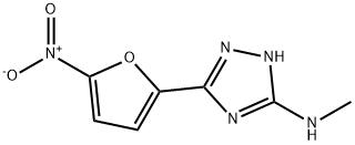 N-Methyl-5-(5-nitrofuran-2-yl)-1H-1,2,4-triazol-3-amine 结构式