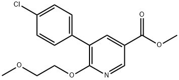 5-(4-chlorophenyl)-6-(2-Methoxyethoxy)nicotinic acid Methyl ester 结构式