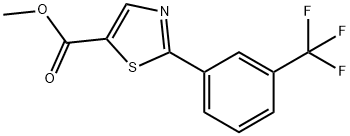 5-Thiazolecarboxylic acid, 2-[3-(trifluoromethyl)phenyl]-, methyl ester 化学構造式