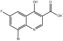 8-Bromo-6-fluoro-4-hydroxyquinoline-3-carboxylic acid Struktur