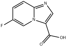 6-フルオロイミダゾ[1,2-A]ピリジン-3-カルボン酸 化学構造式