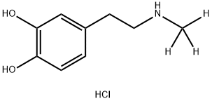 4-[2-(三氘甲基氨基)乙基]-1,2-苯二酚盐酸盐, 101905-96-8, 结构式