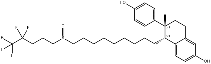 (5S,6S)-6-(4-hydroxyphenyl)-6-methyl-5-[9-(4,4,5,5,5-pentafluoropentyl sulfinyl)nonyl]tetralin-2-ol,101908-22-9,结构式