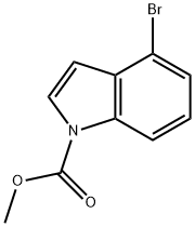 4-bromo-1-methoxycarbonylindole,101909-45-9,结构式