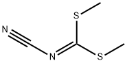 S,S'-ジメチル N-シアノジチオイミノカルボナート 化学構造式