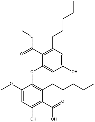 5-[5-Hydroxy-2-(methoxycarbonyl)-3-pentylphenoxy]-4-methoxy-6-pentylsalicylic acid Structure