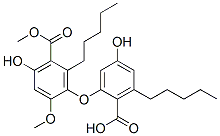 3-(2-Carboxy-5-hydroxy-3-pentylphenoxy)-6-hydroxy-4-methoxy-2-pentylbenzoic acid 1-methyl ester 结构式