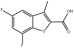 5,7-Difluoro-3-methyl-1-benzofuran-2-carboxylic acid Structure