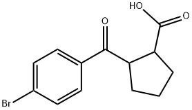 2-(4-Bromobenzoyl)cyclopentanecarboxylic acid 化学構造式