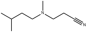 3-[methyl(3-methylbutyl)amino]propanenitrile Struktur