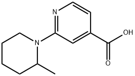 2-(2-Methyl-1-piperidinyl)isonicotinic acid 化学構造式