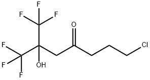 4-HEPTANONE, 7-CHLORO-2-HYDROXY-1,1,1-TRIFLUORO-2-TRIFLUOROMETHYL- Struktur