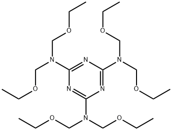 N,N,N',N',N'',N''-Hexakis(ethoxymethyl)-1,3,5-triazine-2,4,6-triamine 结构式