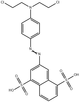 3-(4-Bis(beta-chloroethyl)aminophenylazo)-1,5-naphthalenedisulfonic ac id 结构式