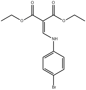 2-((((4-溴苯基)氨基)亚甲基)丙二酸二乙酯 结构式