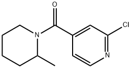 1-(2-クロロ-4-ピリジルカルボニル)-2-メチルピペリジン 化学構造式