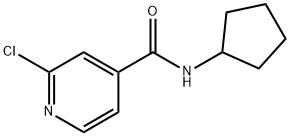 2-氯-N-环戊基吡啶-4-甲酰胺, 1019372-18-9, 结构式