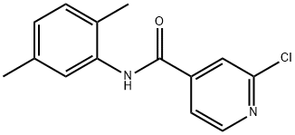2-クロロ-N-(2,5-ジメチルフェニル)ピリジン-4-カルボキサミド 化学構造式