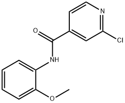 2-氯-N-(2-甲氧基苯基)吡啶-4-甲酰胺, 1019384-16-7, 结构式