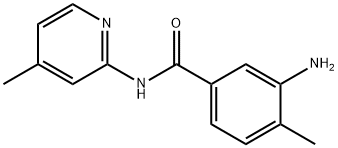 3-アミノ-4-メチル-N-(4-メチル-2-ピリジル)ベンズアミド 化学構造式